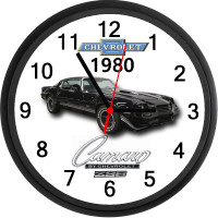 1980 Chevy Camaro Z28 (Black) Custom Wall Clock - Brand New