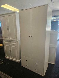 Wardrobe Closet, Armoire with Drawers and Hanging Rail for Bedro
