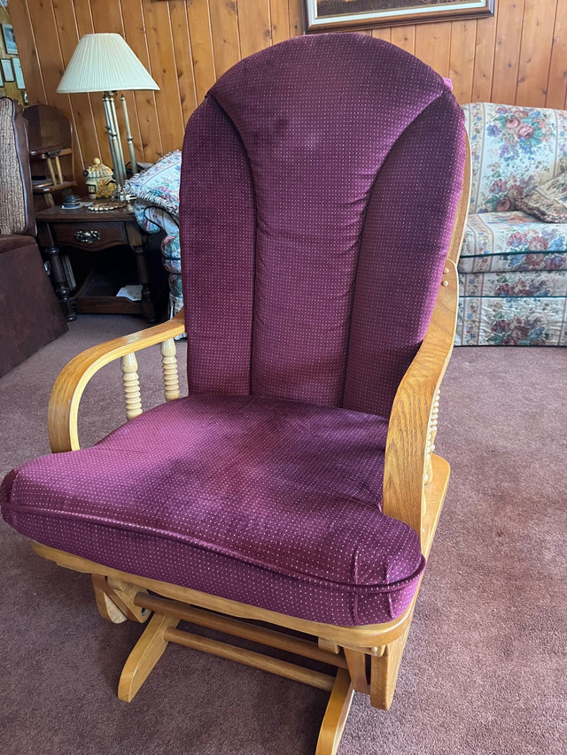 Burgundy Glider in Chairs & Recliners in North Bay
