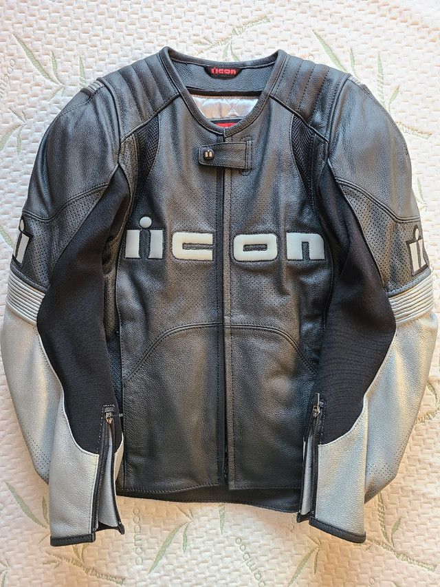 Manteau Cuir Moto Icon || Icon Biker leather Jacket dans Hommes  à Ville de Montréal