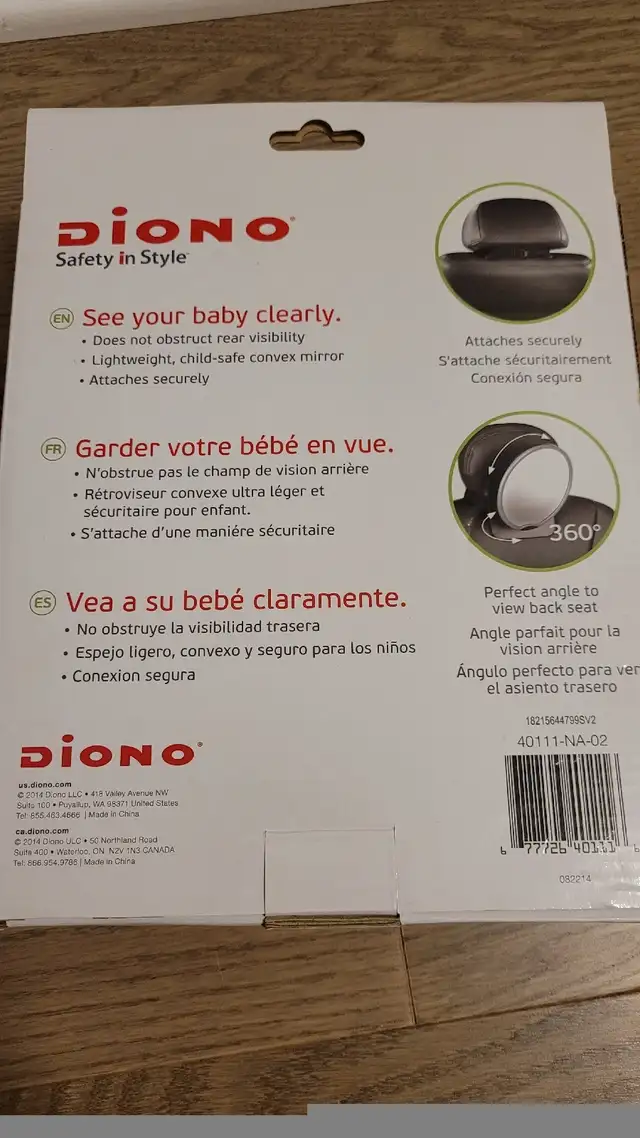 Car Seat Mirror - Versatile, SUPER Easy Install - MINT!! in Strollers, Carriers & Car Seats in Ottawa - Image 3