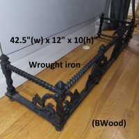 Fireplace Wrought Iron Guard-Fence - Vintage, 43(w) x 12 x 10(h)