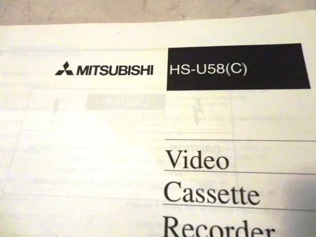 Mitsibushi HS-U58(c) Video cassette Recorder Owners Manual Guide in General Electronics in Kitchener / Waterloo - Image 3