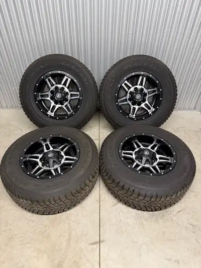 17x9” (0 offset) ZFist 5x139.7 + 5x127 bolt pattern rims + 265/70R17 General Grabber Tires. 3221 DOT...