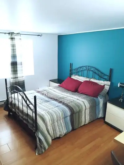 Chambre avec lit double disponible du 1er mars au 1er juillet. Totalement meublée , wifi gratuit, la...