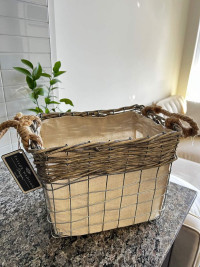 Gift Basket - wire, cloth, twine