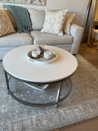 Crate and Barrel Limestone Coffee Table, View more