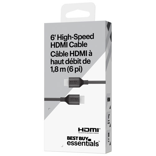 Best Buy Essentials 1.83m (6 ft.) HDMI Cable in Video & TV Accessories in Burnaby/New Westminster - Image 3