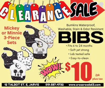 Disney Super Bib 3 Pack: Love, Minnie STOCK# 9314, View more