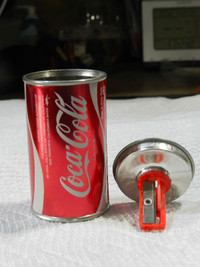 Vintage Metal Coke Coca Cola Pencil Sharpener, Manual