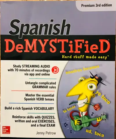 Spanish Demystified by Jenny Petro, McGraw Hill Premium 3rd Edition. $10.00. Please contact - 780-69...