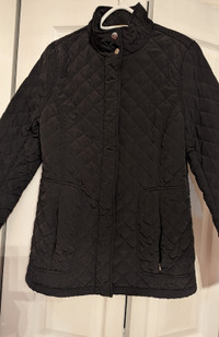  Women quilted  black jacket 