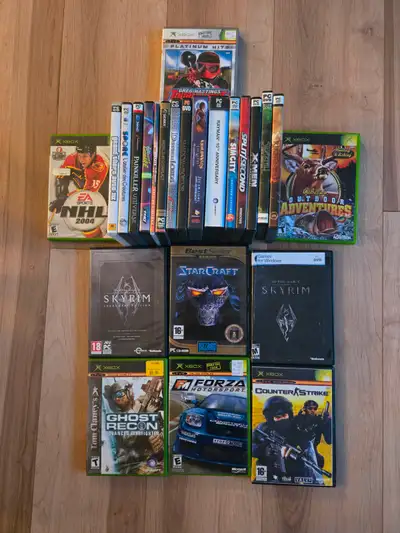 Lot jeux Xbox + PC – liquidation – 25$ – doit partir vite, View more