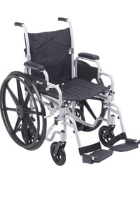 DRIVE MEDICAL POLY FLY TRANSPORT WHEELCHAIR NEW DELIVERED 