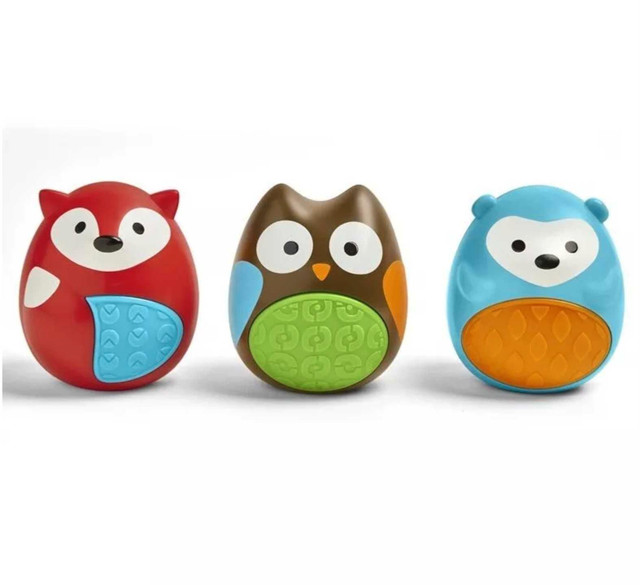 Skip Hop Explore & More Egg Shaker Trio Set,Fox,Owl,Hedgehog Toy in Toys in Truro