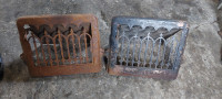 2 Antique cast iron heat registers
