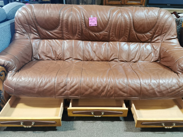 Leather Sofa & Chair in Couches & Futons in Moncton - Image 2