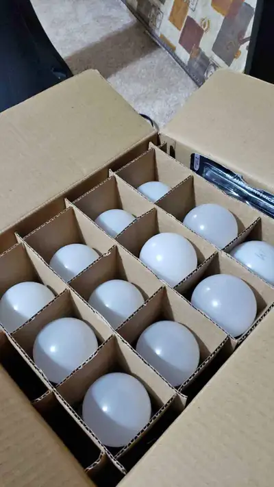 40 LED Light Bulbs. 3000K Warm Light.  (Less than a month old), View more