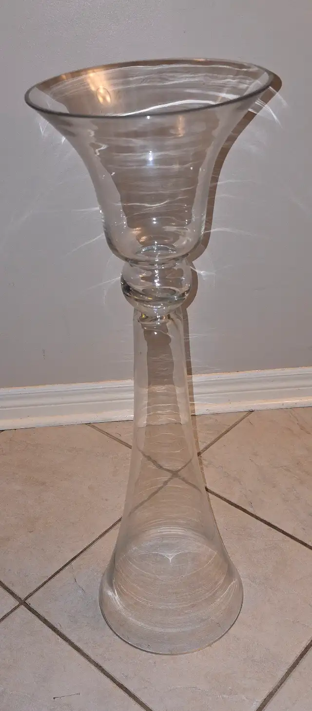 31 inch Tall Large Floor Glass Decorative Vase628637373018901214