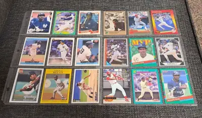 Selling 18 collectible Roberto Kelly baseball cards in good condition comes with album sleeves pleas...