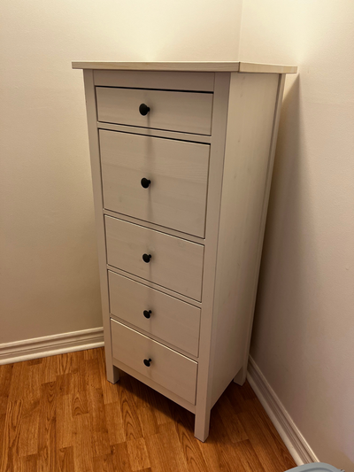 IKEA HEMNES white 5-drawer chest, View more