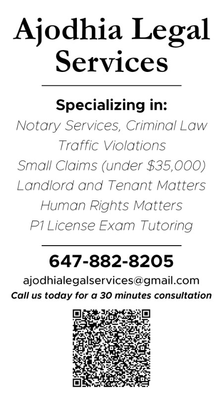 Licensed paralegal and notary public in Financial & Legal in Mississauga / Peel Region