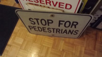"STOP FOR PEDESTRIANS" AUTHENTIC STREET SIGN/ROAD SIGN/ TRAFFIC