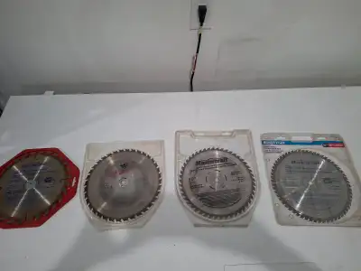 Circular Saw 10" Carbide Tipped Blades. New (1 blade) - 60 tooth. Used & re-sharpened (3 blades) - 4...