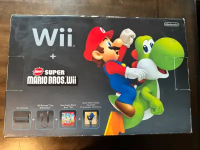 Nintendo Wii New Super Mario Bros. Black Console, View more