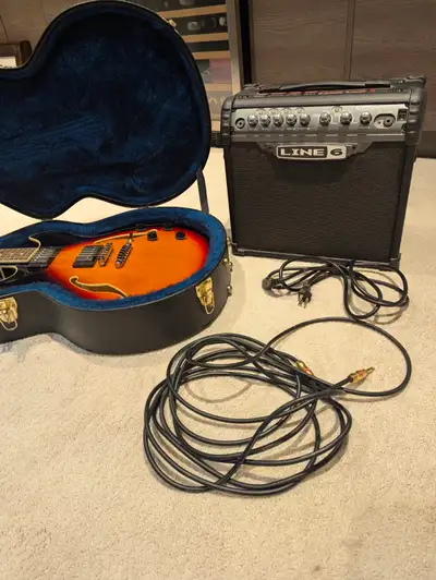 Excellent Condition / Gently Used Ibanez Artcore AS73 Semi Hollow Body Electric Guitar with Line6 Sp...
