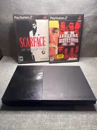 PlayStation 2 w/ 3 Games, 3 Conrollers & all hook ups 