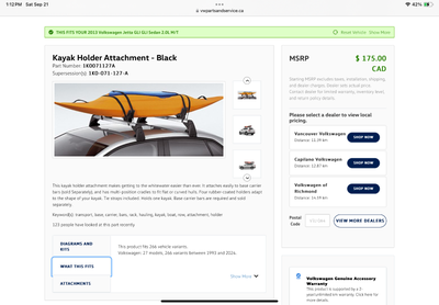 Fits all OEM VW roof bars 2003-2024