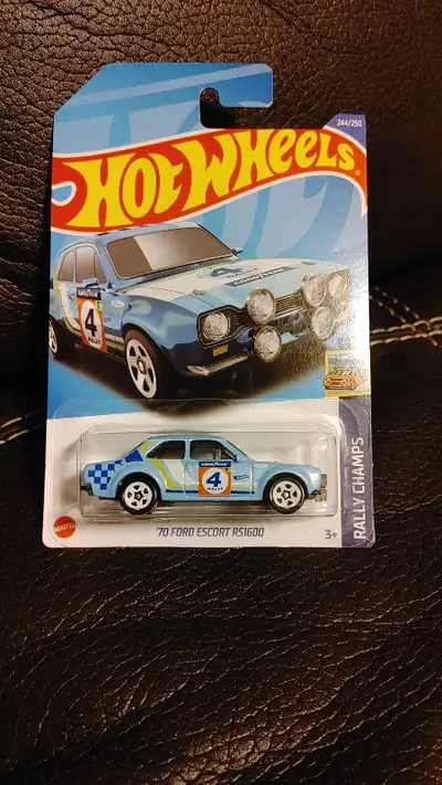 Hot Wheels light blue Rally Champs '70 Ford Escort RS1600, View more
