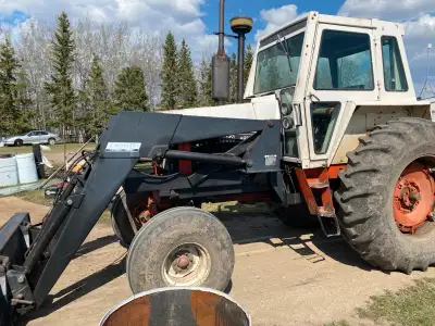 1070 Runs but hours are unknown. Comes with loader and bail forks. Brakes need to be done. $8000 OBO