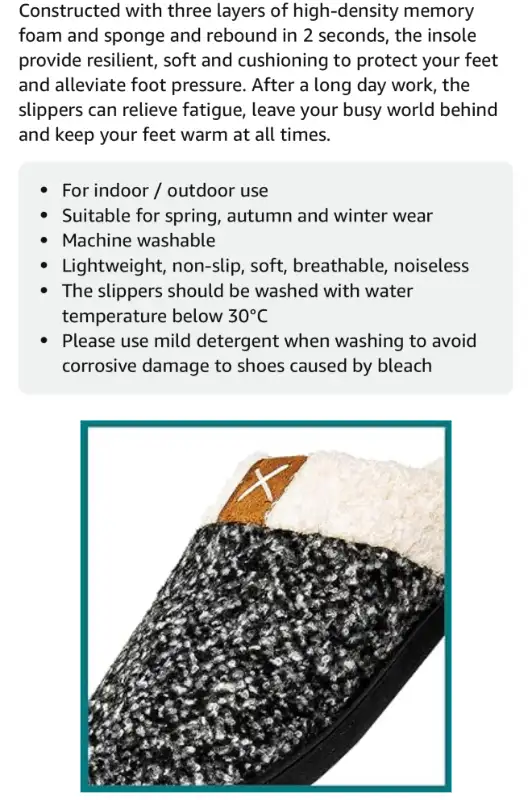 New Men's Comfort Wool-Like Plush Fleece Indoor Slipper/US11-12 in Men's in Calgary - Image 9