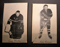 2 Vintage Bee Hive Laminated Photos of Hockey Hall of Famers