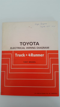 Livre - Diagramme électrique Toyota -pickup et 4Runner 1987