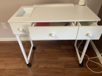 Manicure or makeup table with magnifying light 