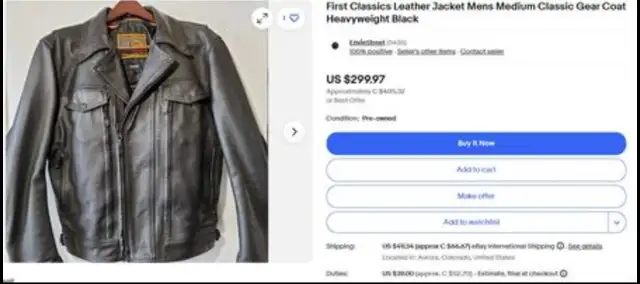 First Classic Men's Motorcycle Jacket, Medium in Men's in Belleville - Image 8