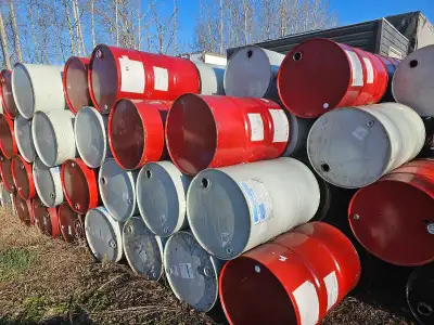 Steel drums that held polyurethane spray foam and polyurea coating components. Drained but not rinse...