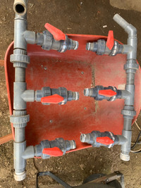 PVC pressure ball valves , 1.5” ,1 1/2 Inch , 6 valves