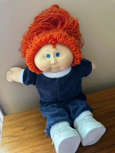 Vintage 1985 Coleco Cabbage Patch Doll with blue eyes & red hair, View more