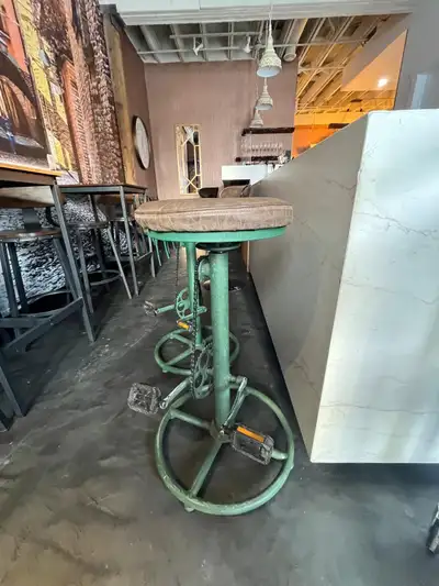 Retro Bar Chairs with bicycle pedals, View more