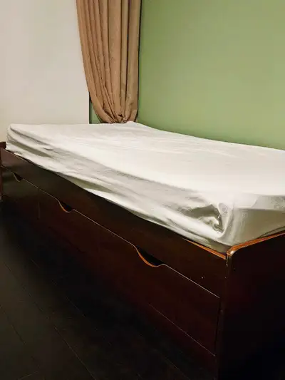 Twin Bed with Mattress and 2 Bedding, View more