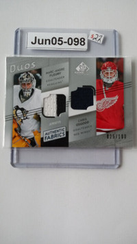 2008-09 SP GAME USED FLEURY/OSGOOD AUTHENTIC FABRICS DUOS DUAL