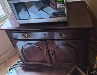 Beautiful small wood cabinet made by Hespeler furniture co., View more