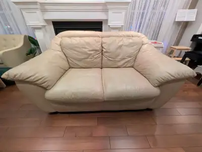 Natuzzi Leather Loveseat, View more