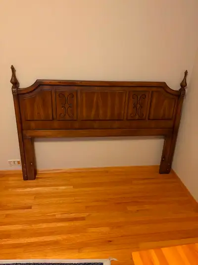 Queen headboard - solid wood - vintage, View more