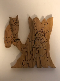 Wooden Owl Puzzle / Puzzle d'hiboux en bois