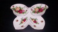 Old Country Roses Bone China Butterfly Dish 1962